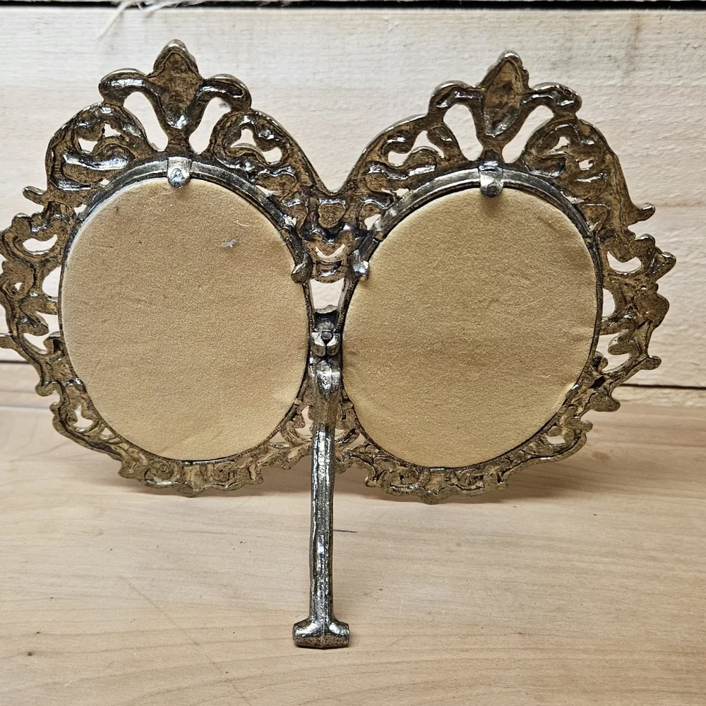 Elegant Gold Ornate Double Picture Frame - Picture 2 of 2